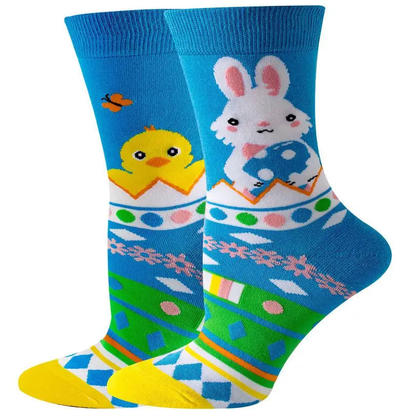 Modische bunte Pflanzen- und Igelsocken – Frühlings-Herbst-Baumwollsocken
