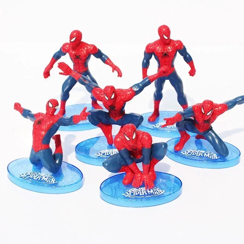 7 teile/satz Disney Spiderman Action Figur Modell Spielzeug Anime Avengers 8-10cm