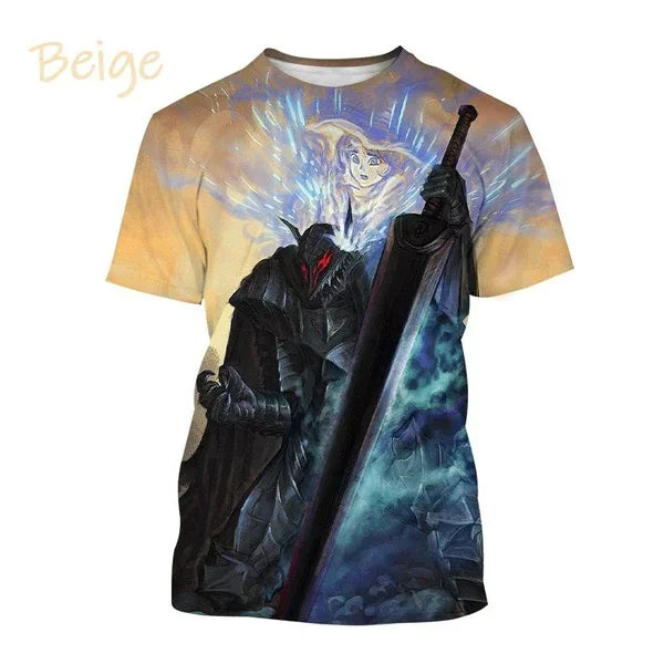 Anime Berserker T-Shirt 3D-Druck Street Style Casual Herren T-Shirt