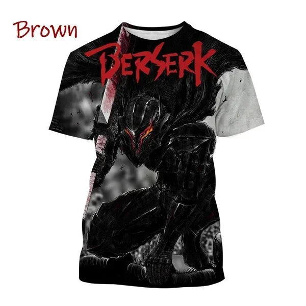 Anime Berserker T-Shirt 3D-Druck Street Style Casual Herren T-Shirt