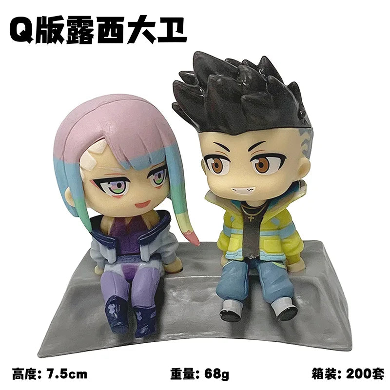Figurines Cyberpunk : Edgerunners Qset 8 cm – Jouets et décorations de bureau en PVC Lucy &amp; David