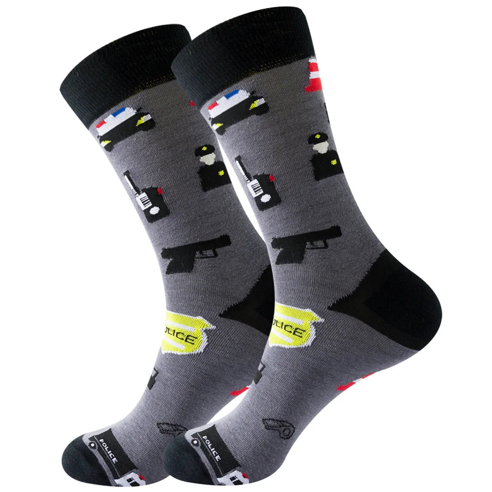 Modische bunte Pflanzen- und Igelsocken – Frühlings-Herbst-Baumwollsocken