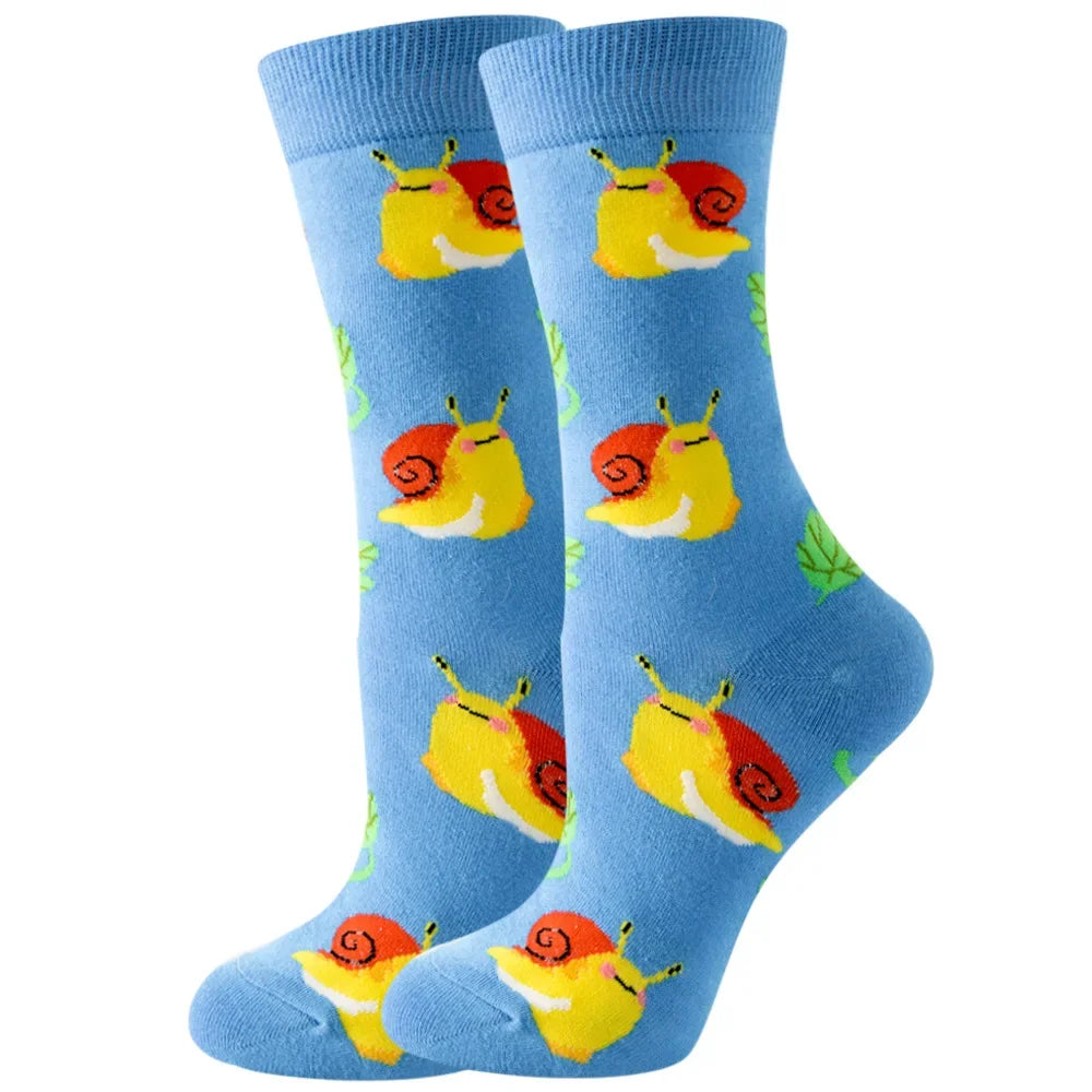 Süße Cartoon Tier & Blumen Socken – Kawaii Harajuku Mode für Herbst & Winter