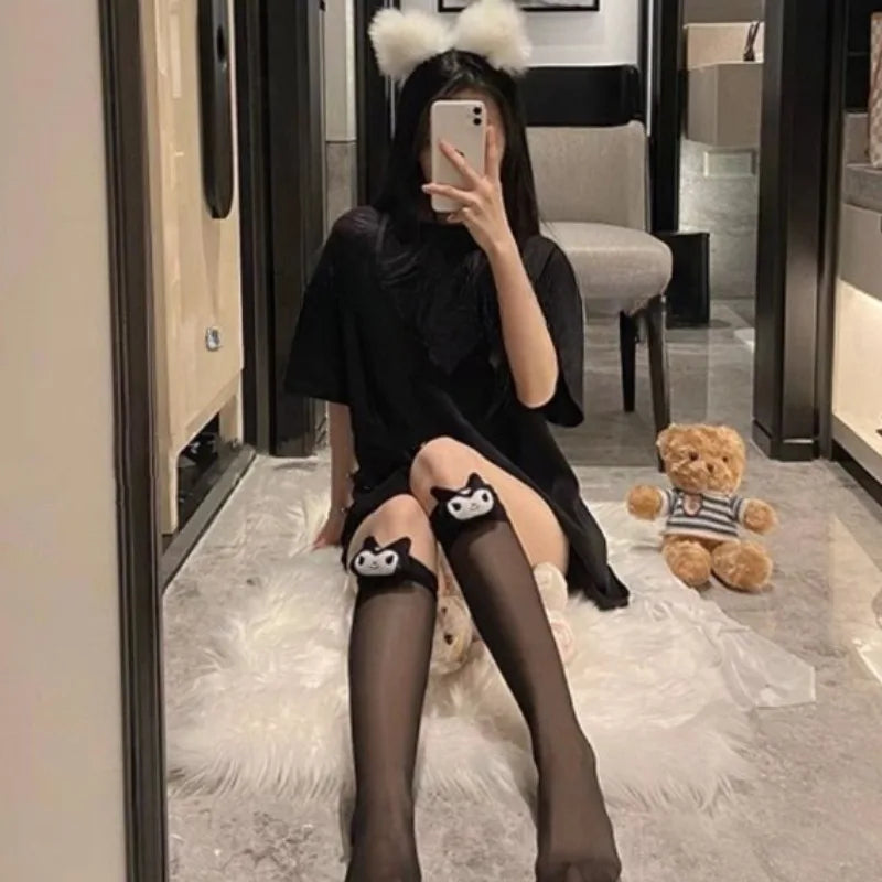 Sanrio Kuromi & My Melody Lolita Knee-High Cosplay Socks