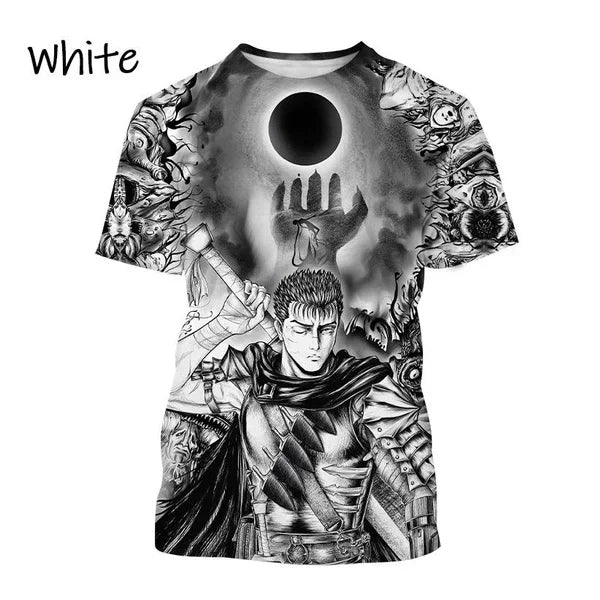 Anime Berserker T-Shirt 3D-Druck Street Style Casual Herren T-Shirt