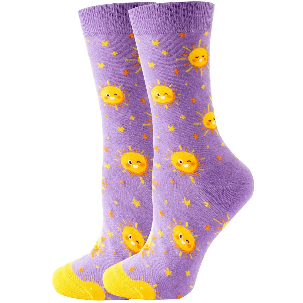 Süße Cartoon Tier & Blumen Socken – Kawaii Harajuku Mode für Herbst & Winter