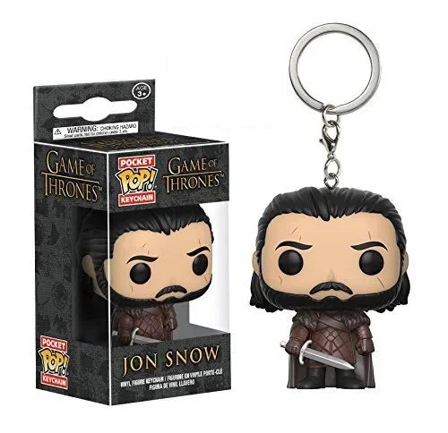 FUNKO pop Film TV Jeu de Jon Snow Daenerys Davos Ghost Night King Porte-clés Figure Modèle Jouets à collectionner