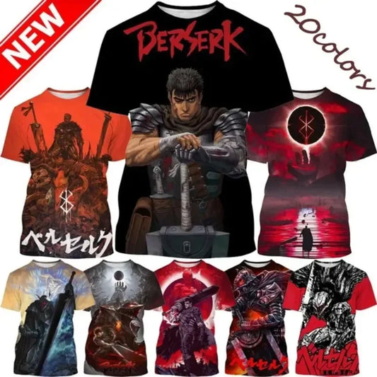 Anime Berserker T-Shirt 3D Printed Street Style Casual Men's Tee