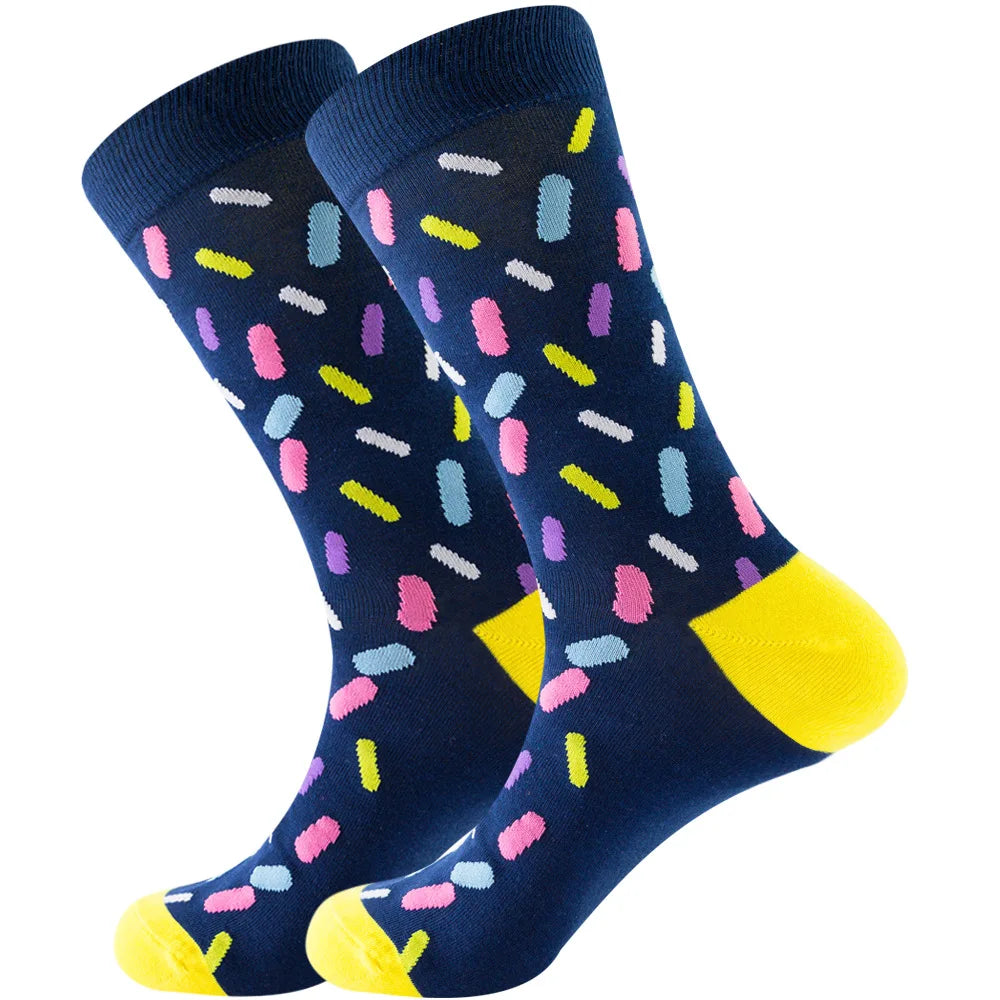 Neue lange Tube-Socken aus gekämmter Baumwolle – Lustige Harajuku Skateboard Crew für Männer