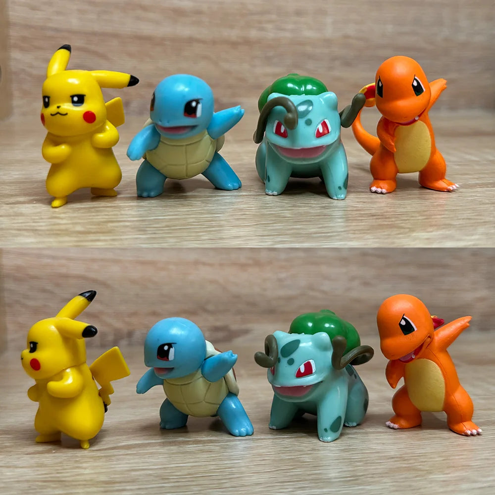 Figurine d'action Pokémon Pikachu Jouets Charmander Squirtle Bulbasaur Petite figurine pour enfants