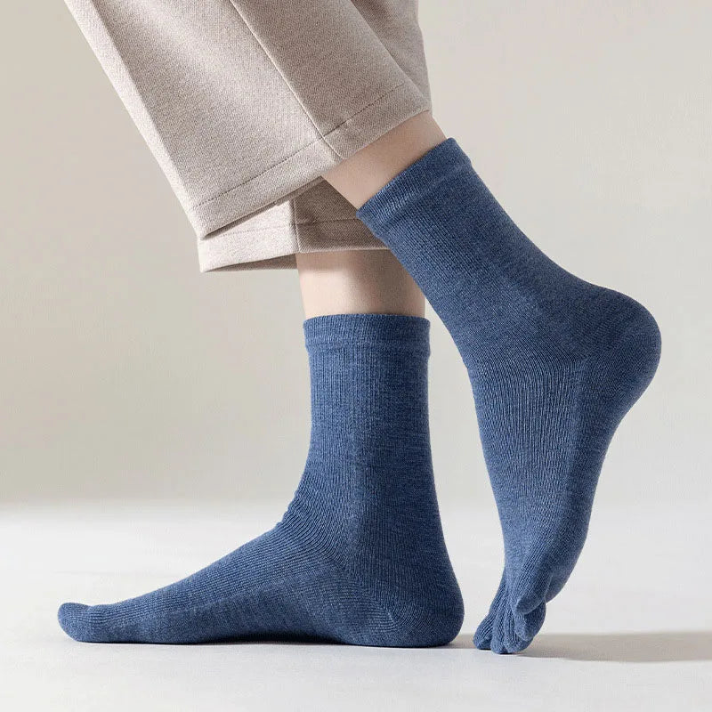 Fünf-Zehen-Socken für Herren – Atmungsaktive, schweißabsorbierende Baumwolle für Sport & Business