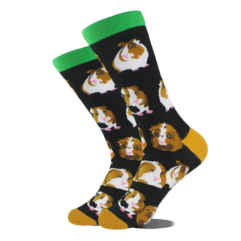 AB Happy Cotton Chaussettes amusantes Panda Duck Crazy Design Sokken