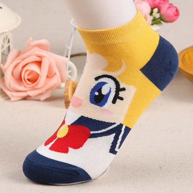 Neue Sailor Moon Baumwollsocken – Süße, atmungsaktive und lustige Frühlingssocken für Damen