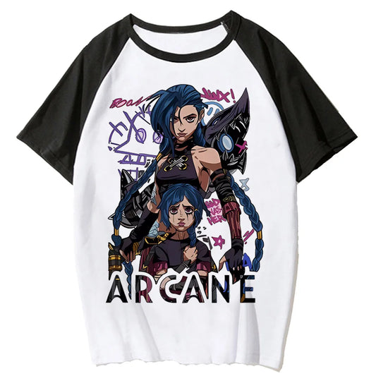 T-shirt animé Jinx Harajuku