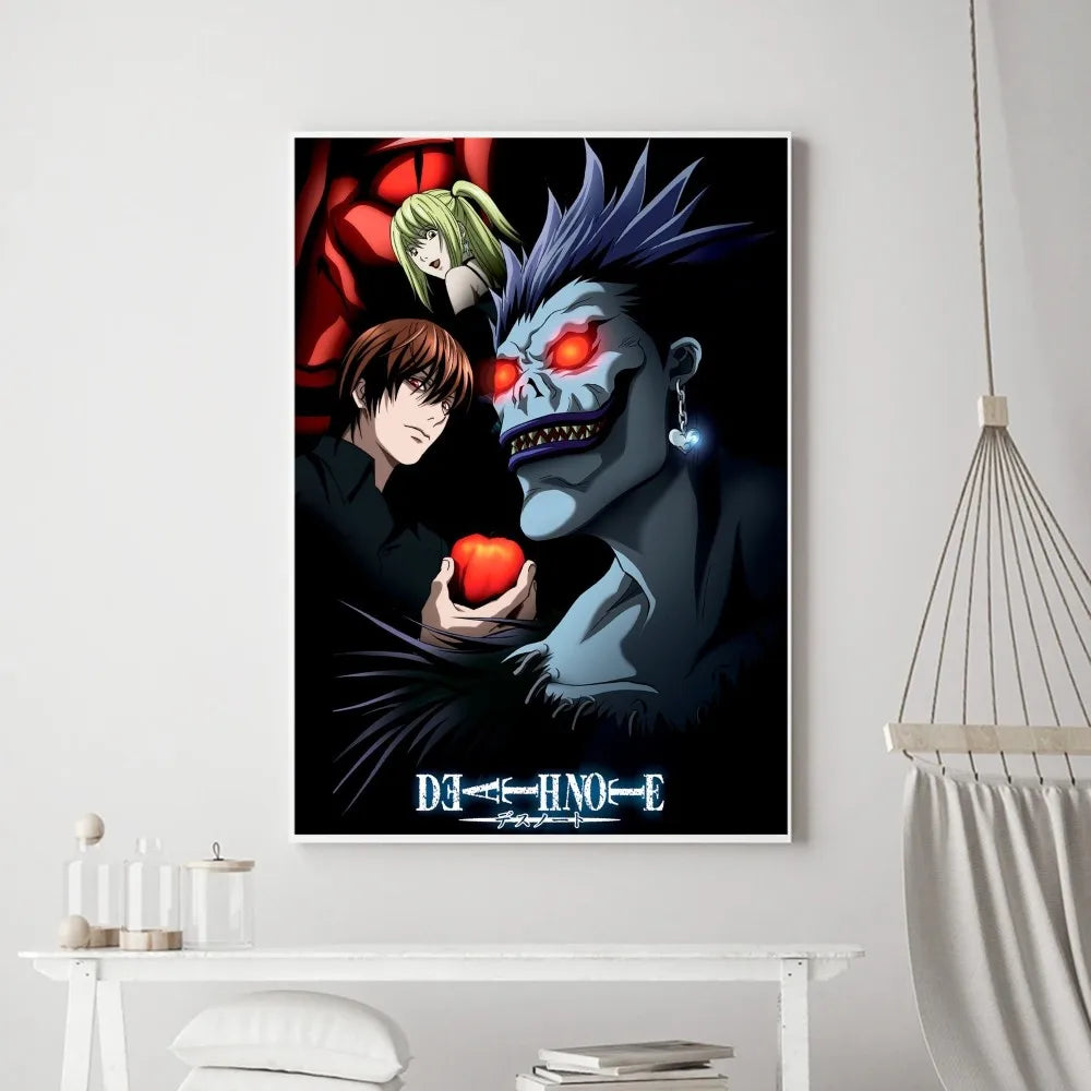 Affiches et impressions d'anime Death Note Hot Poster Sticker mural Petit format