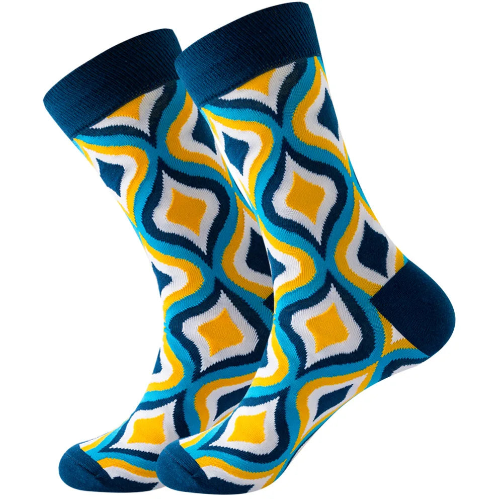 Neue lange Tube-Socken aus gekämmter Baumwolle – Lustige Harajuku Skateboard Crew für Männer