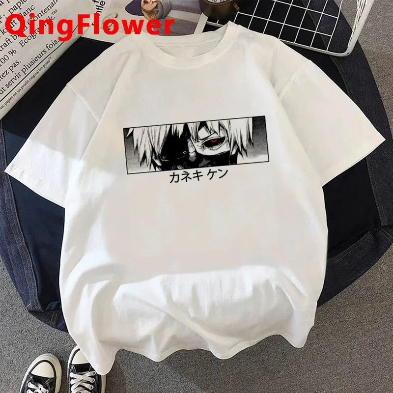 T-shirt Tokyo Ghoul Kaneki Ken Eyes – Vêtements de ville graphiques Ulzzang
